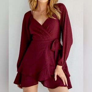 Audrey Parks for Francesca’s Anne Wrap Mini Dress
